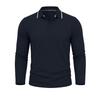 Men S Long Sleeve Vintage Plus Size Polo Shirt Jacquard Casual Top