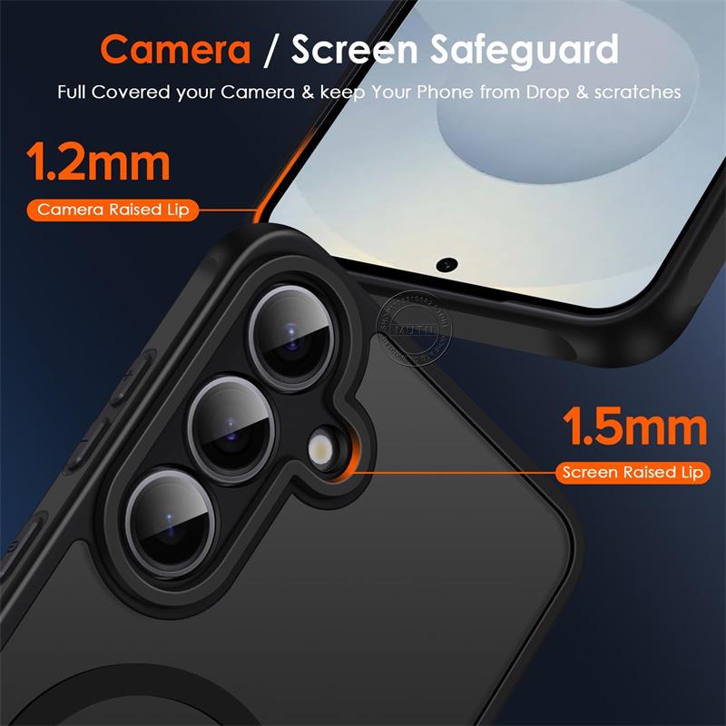 Voor Samsung Galaxy A05 A05s A06 A14 A15 A16 A26 A35 A36 A54 A55 A56 A07 A17 5G 4G Schokbestendige Bumper Magnetische Hoes Pantser Cover