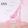 Miniature Stroller 1 Set Doll Sturdy Easy-Fold Lightweight Creative Pram Toy with Baby for Girl Walker
