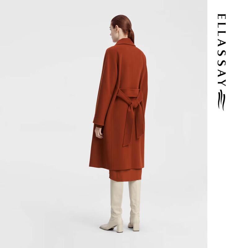 ELLASSAY Urban Chic Mid-length Woolen Coat for Women
