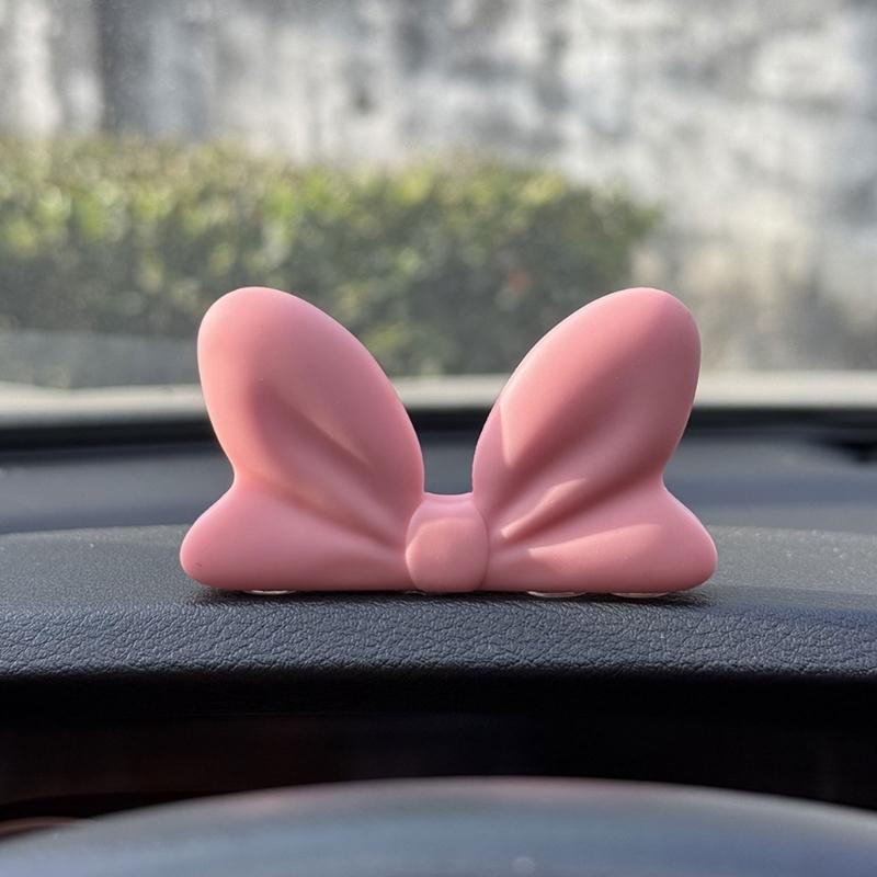 Center Console Bowknot Decoration Dashboard Mount Bowknot Ornament Gift for Women Girl Enhances Beauty Easy Installation