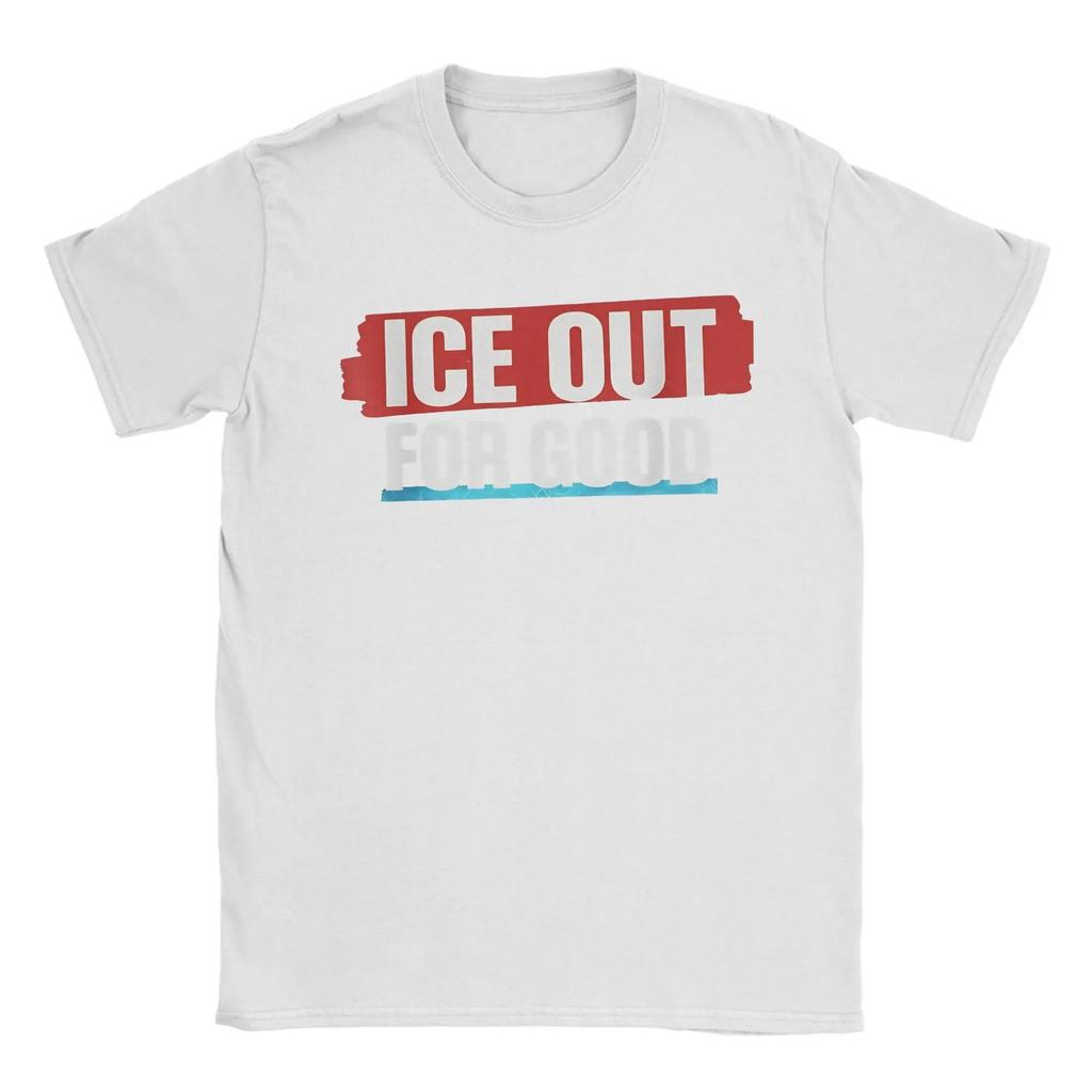 ICE Out Logo Printed TShirt Unisex Women And Men Comfortable Famous Fashion Cotton TShirt Apparel