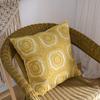 Flower Embroidered Farmhouse Ornamental Throw Pillow Covers 18"X 18" Cottage Floral Green Leaves Knit Patterned Cotton Cushion Case