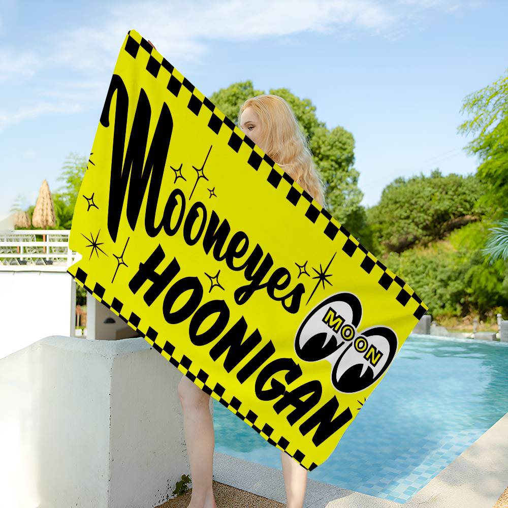 Mooneyes Room Bath Towel Microfiber Soft Water Absorbing Breathable For Girl Kids Decorative Cartoon Beach Towel