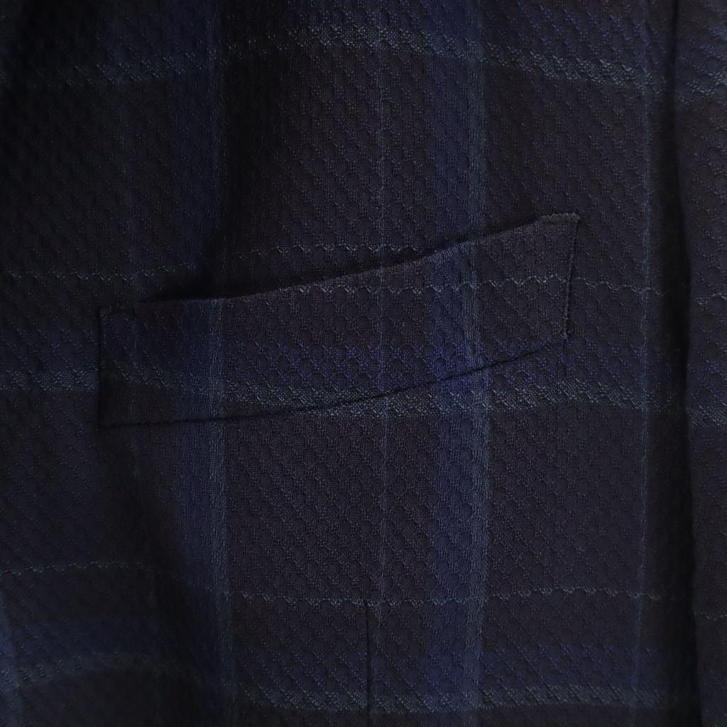 Paul Smith made in Japan Check Pattern tailored jacket M Navy Ancon Men's Used