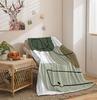 Abstrakte Mid-Century-Kuscheldecke, Meerschaum Salbeigrün Minimalistisch, Flanell-Bett-Kuscheldecke, Plüsch Warme Kuscheldecken für Cou