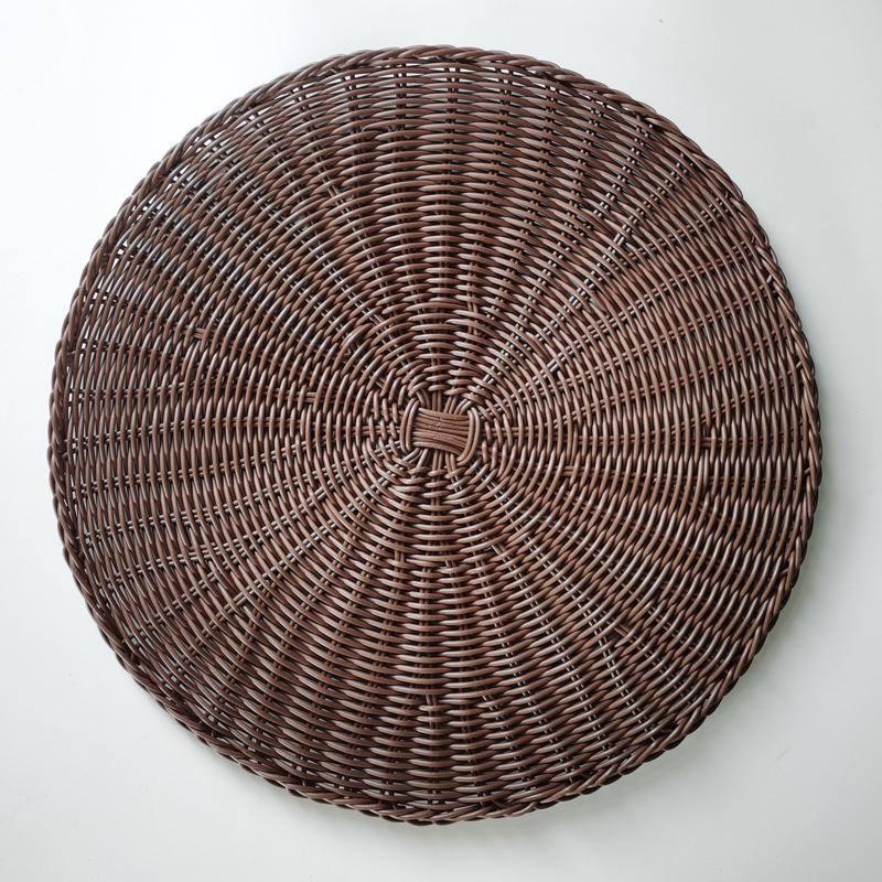 15-дюймовые современные простые пластиковые тканые коврики для еды — фото 7