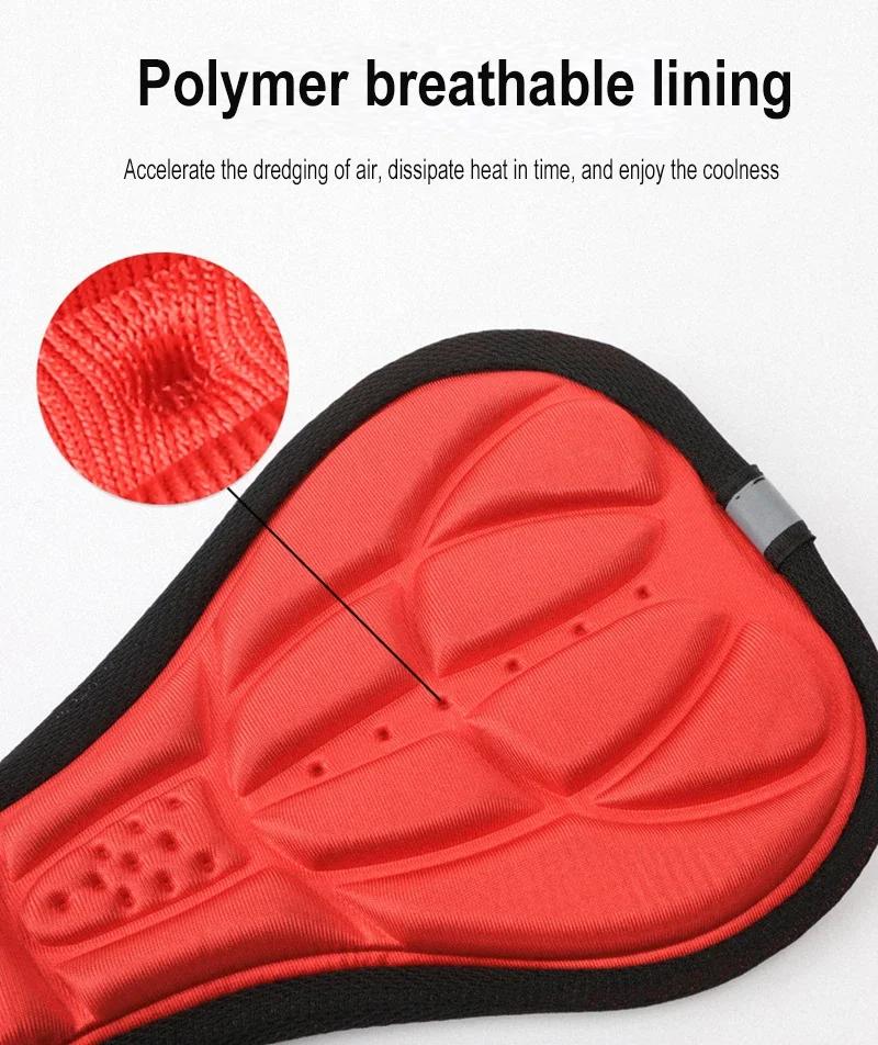 3D Bike Saddle Cover, Breathable Comfort Foam Seat Cushion for Cycling, Super Soft Bicycle Seat Pad for Men Women Bicycle Seat