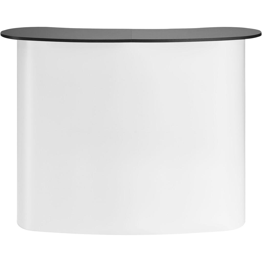 Portable Tradeshow Podium Table, 51.18" X 18.31" X 37.4", Display Exhibition Counter Stand Booth Fair with Wall, Foldable Promotion Retail Bar Table
