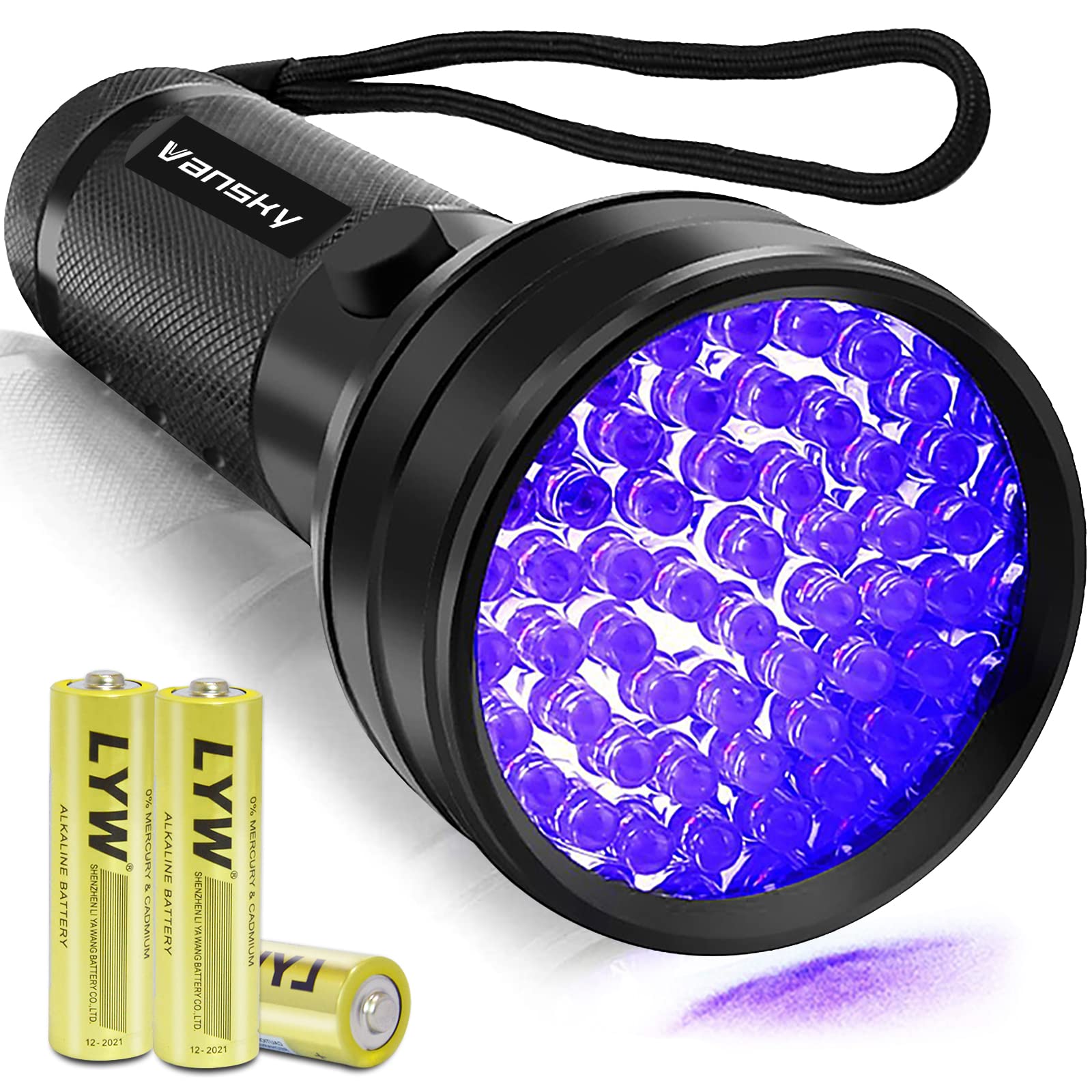 

Vansky Blacklight UV Flashlight, 2023 Upgraded 51 LED Blacklight Pet Urine Detector for DogCat Urine, Dried Stains, Bed Bugs, and Pet Odor