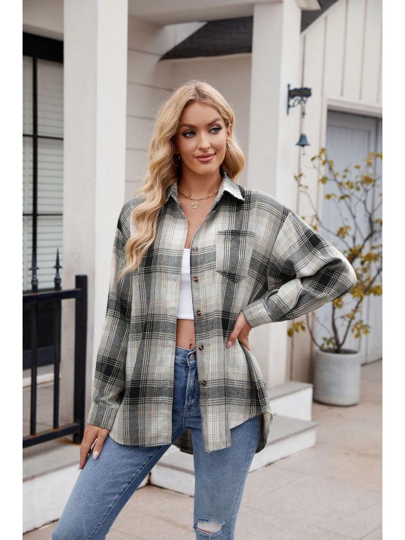 Женская клетчатая рубашка — фото 8