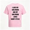 Meine Freundinnen sind in Harry Styles verliebt Unisex Boxy T-Shirt Mode Design Grafikdruck T-Shirt Hohe Qualität Baumwolle Bequemes Oberteil