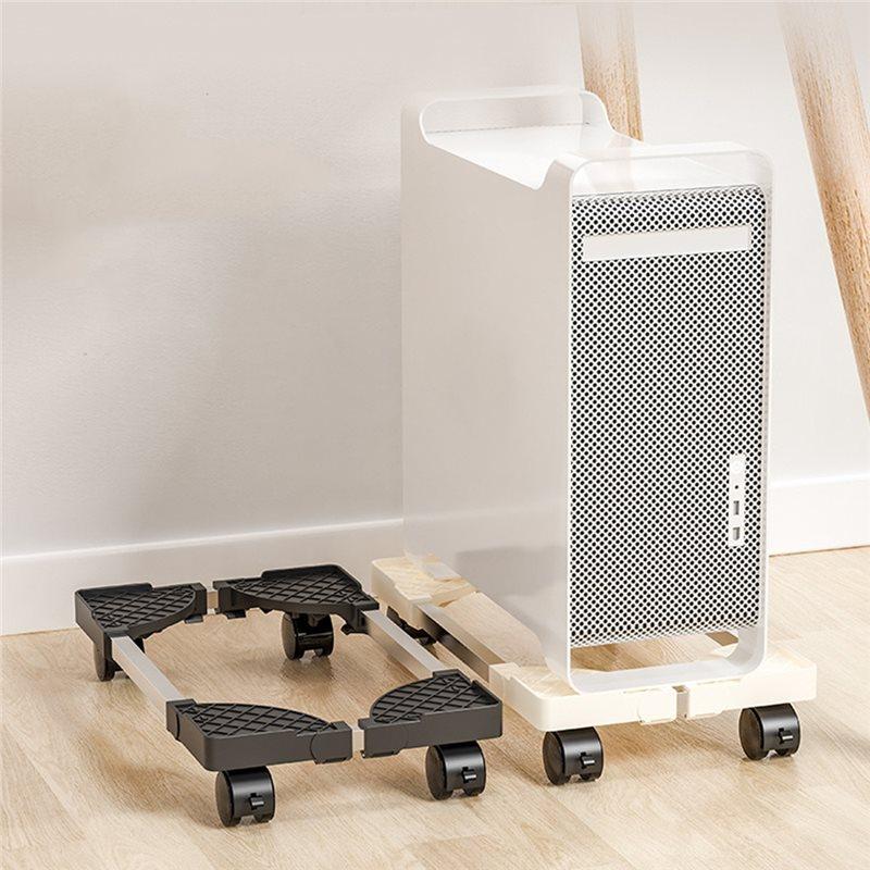 Good-Adjustable PC Tower Stand, Mobile CPU Holder With Rolling Caster Wheels, Computer Floor Riser Stand