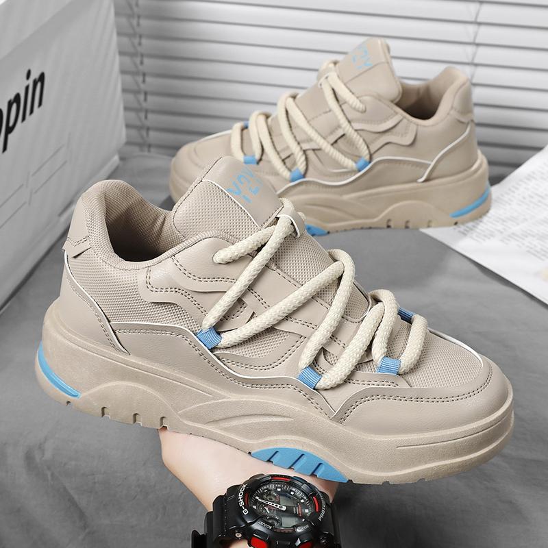 

Trend Men s Shoes Street Style College Shoes Male Different Student Quality Skateboard Sneakers Society Sport Walking Shoes Men 39 бежевый