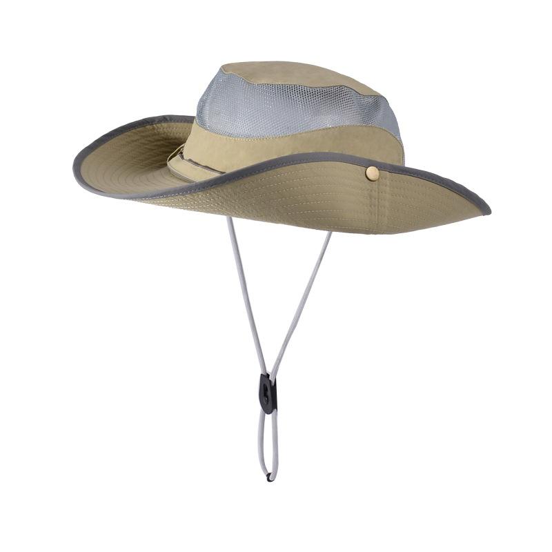 Spring and summer big brim sun hat men and women outdoor mountaineering fishing sun protection hat quick drying waterproof breathable bucket hat