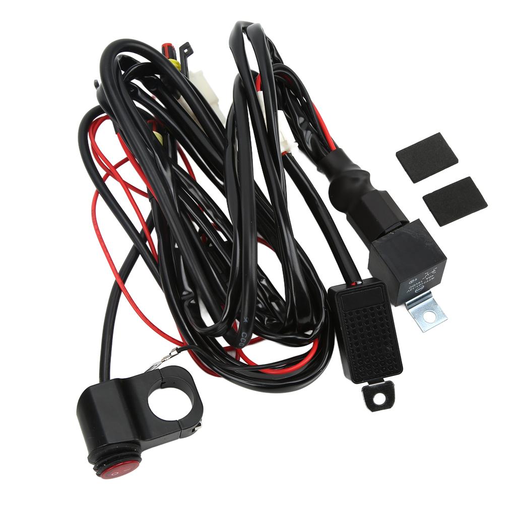 Cablaggio per Interruttore Luci LED da 13ft 14AWG 1‑a‑2 con Relè e Fusibile da 40A per Moto SUV ATV UTV
