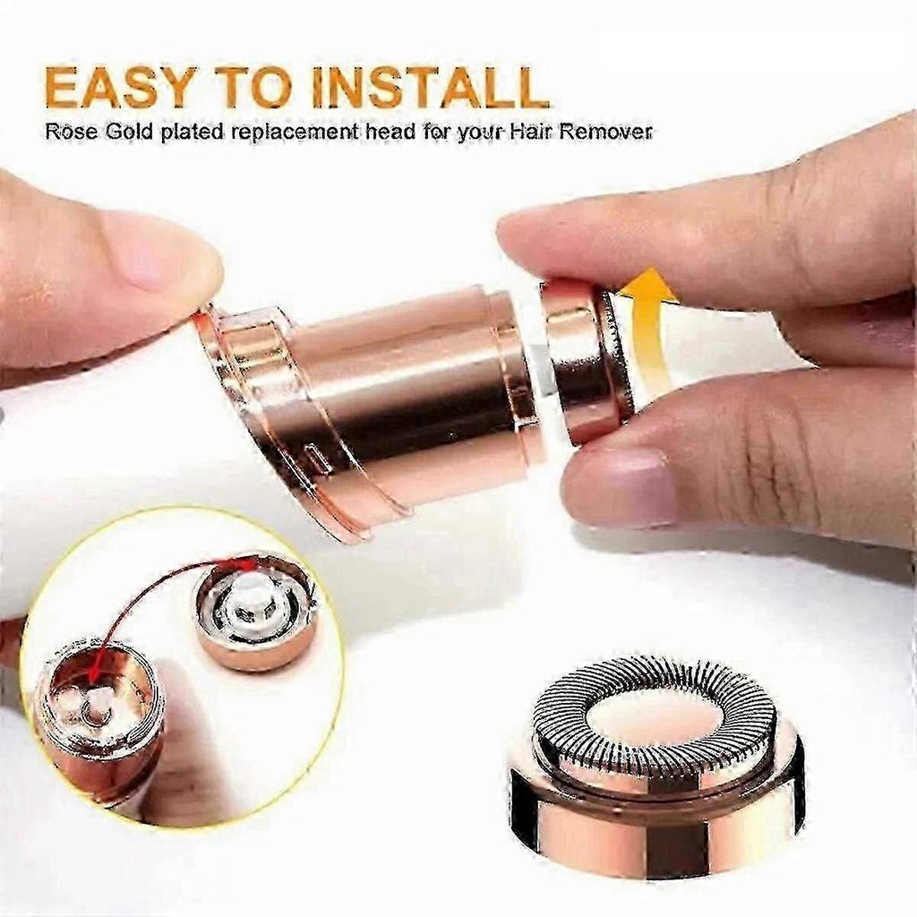 4 Stück Ersatzköpfe für Finishing Touch Flawless Gesichtshaarentferner - Schmerzfreie & Effektive Gesichtshaarentfernung für Frauen, Ersatzklingen