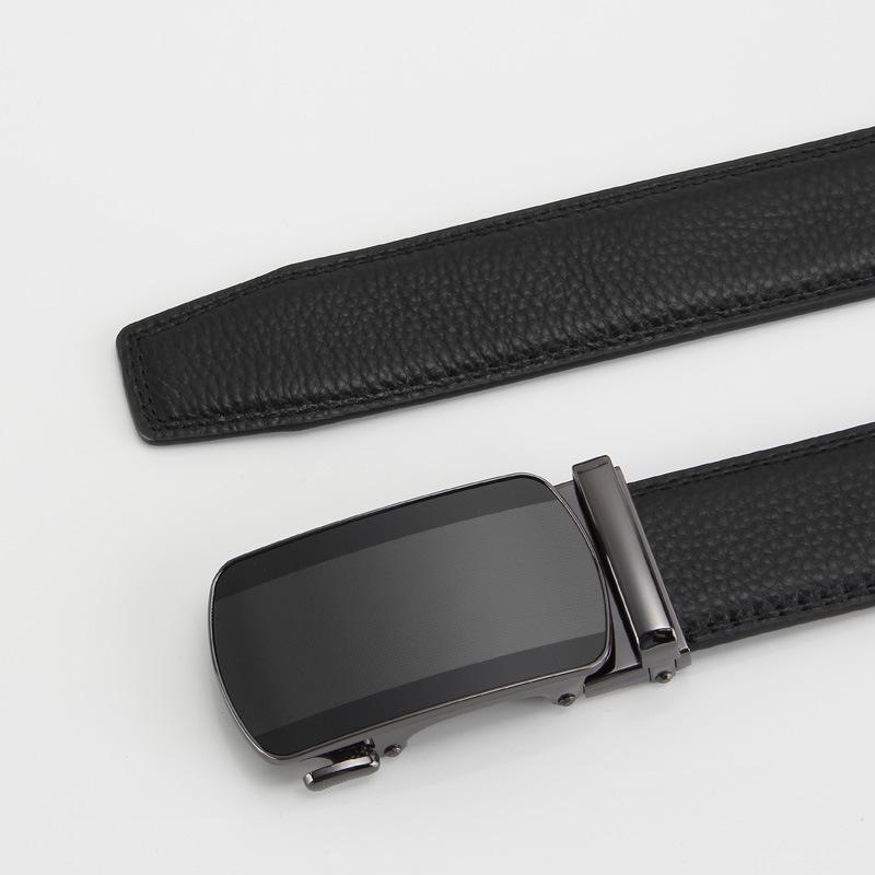 Men's Real Cowhide Belt  Automatic Buckle  Business Casual Top Layer Cowhide Belt  Men's Waist Belt Belt