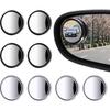 8 Pcs Blind Spot Mirrors For Car, 1.97’’ Round HD Convex Mirror, 360° Wide Angle Side View Mirror With ABS Housing For A Wide Range Of Models