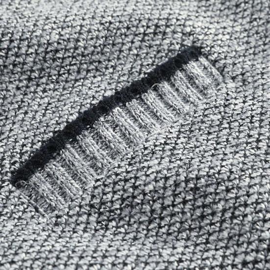 V-hals Lommer Genserjakke Høst Vinter Fleecefôr Ensfarget Cardigan Genser Yttertøy