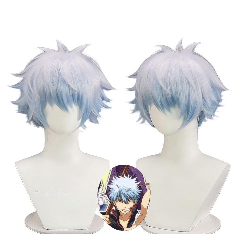 Sakata Gintoki Cosplay-Kostüme Gintama Anime Christmas'Day Party Cosplay-Kostüme Herrenbekleidung Schwarz-Weiß-Anzüge