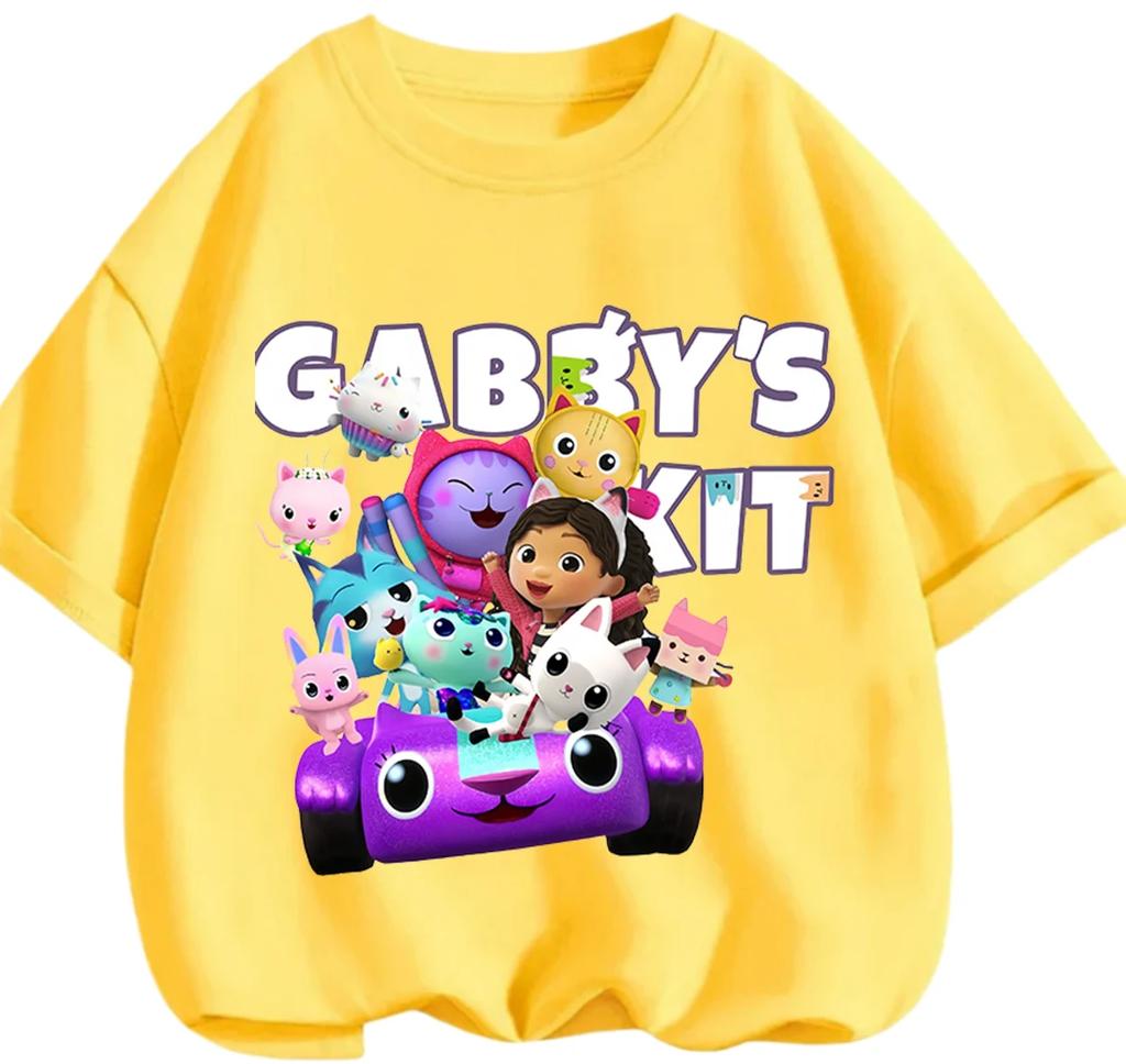 Lightweight Short Sleeve T Shirt Gabbys Dollhouse Cute Kawaii Print Casual Daily Street Clothes Kids Boys Girls 3 14 Years