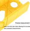 12-Inch High Impact Plastic Miter Box with Versatile Cutting Angles and Ruler Scale