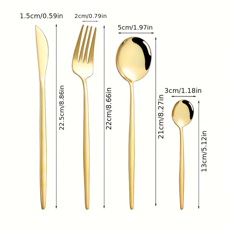 4/6/16/24pcs Home Portuguese Style Cutlery Set Restaurant Hotel Steak Knife Fork Spoon Dessert Spoon