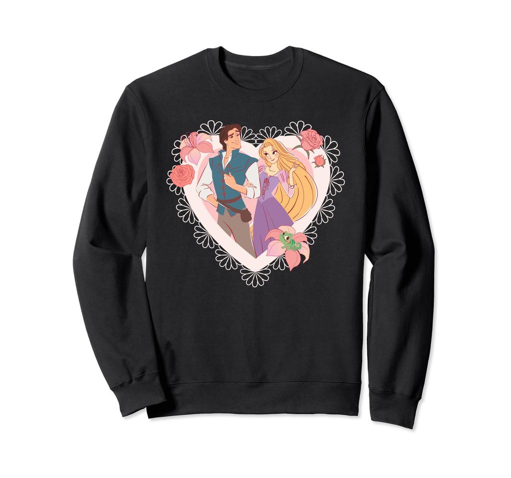 Disney Princess Rapunzel & Flynn Rider Valentine's Day Heart Sweatshirt