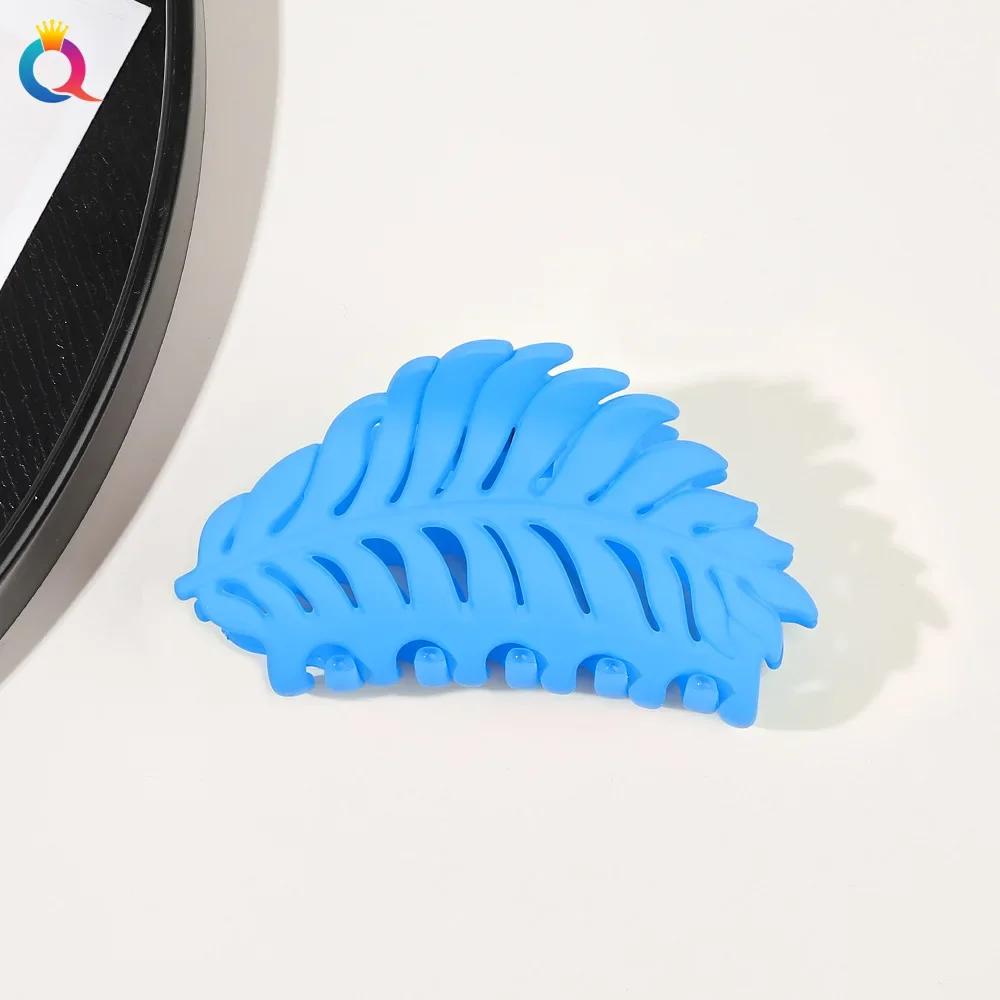 

Матовый Лист Однотонный Зажим-краб Заколка Краб Заколки для волос Зажим для хвоста для ванны для женщин Девушек Заколки Головные уборы Аксессуары для волос