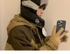 Men's Winter Ski Hat with Ear Protection, Windproof and Warm Pilot Hat for Outdoor Cycling