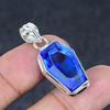 Natural Tanzanite Quartz Gemstone 925 Sterling Silver Jewelry Pendant 1.38" e3p13