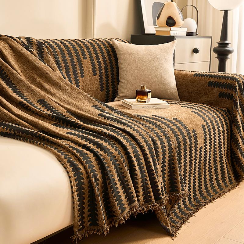 Home Sofa Cover Living Room Sofas Knitted Blanket Cover Furniture Cover Prevent Cat Scratch Blanket 3 Seater Sofa Cover Full Set