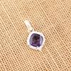 Natural Iolite Gemstone 925 Stamped Silver Jewelry Handmade Chain Pendant 1.50" PP-2-1
