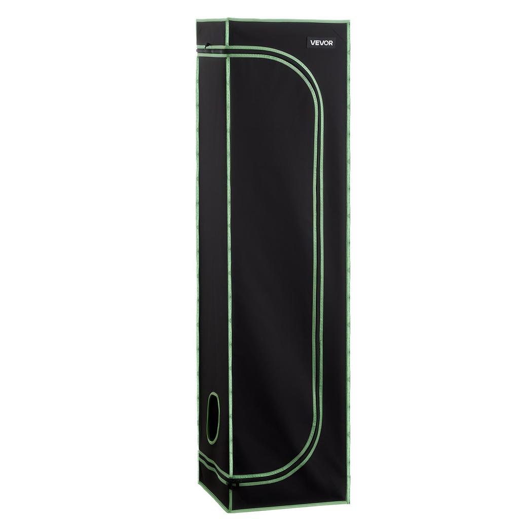 VEVOR Indoor Grow Tent, 40 x 40 x 160 cm, 600D High Reflective Mylar, Indoor Plant Tent with Observation Window, Floor Tray & Zipper