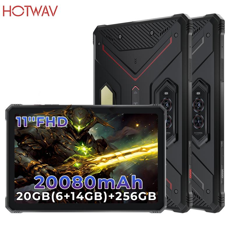 HOTWAV Tableta para Exteriores R9 Pro, 11 pulgadas FHD+, Android 14, 20080 mAh, 20(6+14GB)+256GB , 64MP+16MP, Octa-Core , Dual SIM,IP68 / IP69K ,OTG