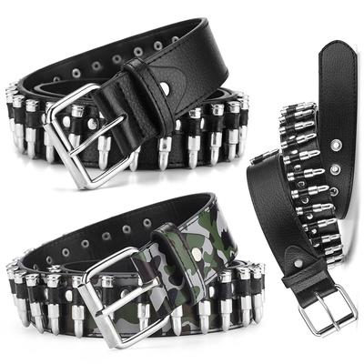 Damen Gürtel Mode Punk Breiter Gürtel Camouflage Gürtel Camo Gürtel Hohlnieten Gürtel Punk Rock Wild Verstellbar Junger Trend Herren Gürtel