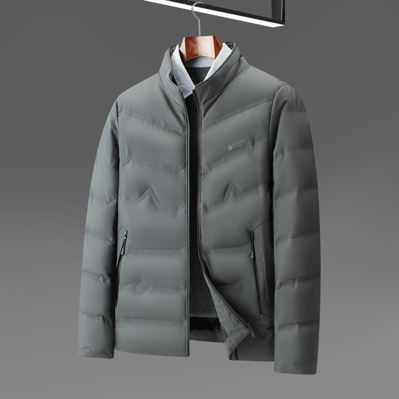 Autumn and Winter Duck Down Warm Stand-up Collar Zipper Version Youth Business Thickened Casual Down Jacket