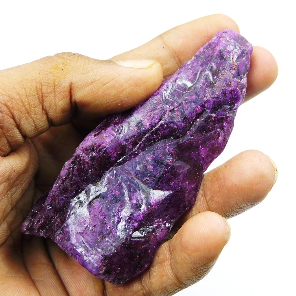 Rough 53.80 Ct Natural Earth Mined CERTIFIED Loose Gemstone Purple Sapphire