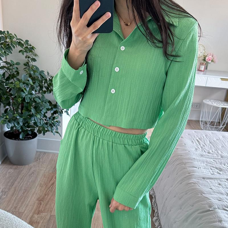 Streamgirl Women Summer Pants Sets 2 Pieces Crop Tops And Wide Leg Pants White Chiffon Thin Two Pieces Pant Sets Women's Suits