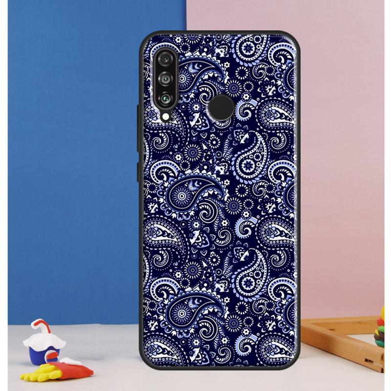 

Blue Bandana Paisley Case For Huawei Nova 12s 7i 8i 11i 12i 9 10 SE Y73 Y90 Y70 Y72 Y61 Y91 P30 P40 Lite P60 Pro Nova 9 SE