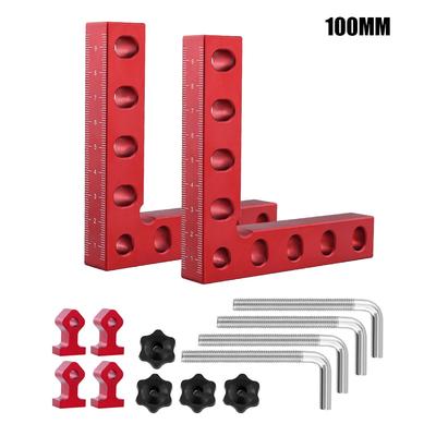 Serre d'angle fixe 90° pour le travail du bois - Outil de positionnement d'angle droit en aluminium (Durable, Ajustement Précis)
