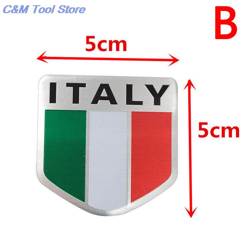 3D Aluminum Italy car Sticker For chevrolet skoda honda Auto Badge Decal Italy Flag Car-styling accessories Emblem stickers
