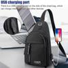 New Backpack Waterproof Shoulder Crossbody Chest Bag Usb Port Men Boy Travel Handbag