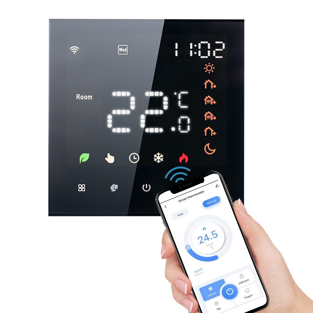 Smart Thermostat 16A Digital Programmable LCD Display Touchscreen Underfloor Heating Temperature