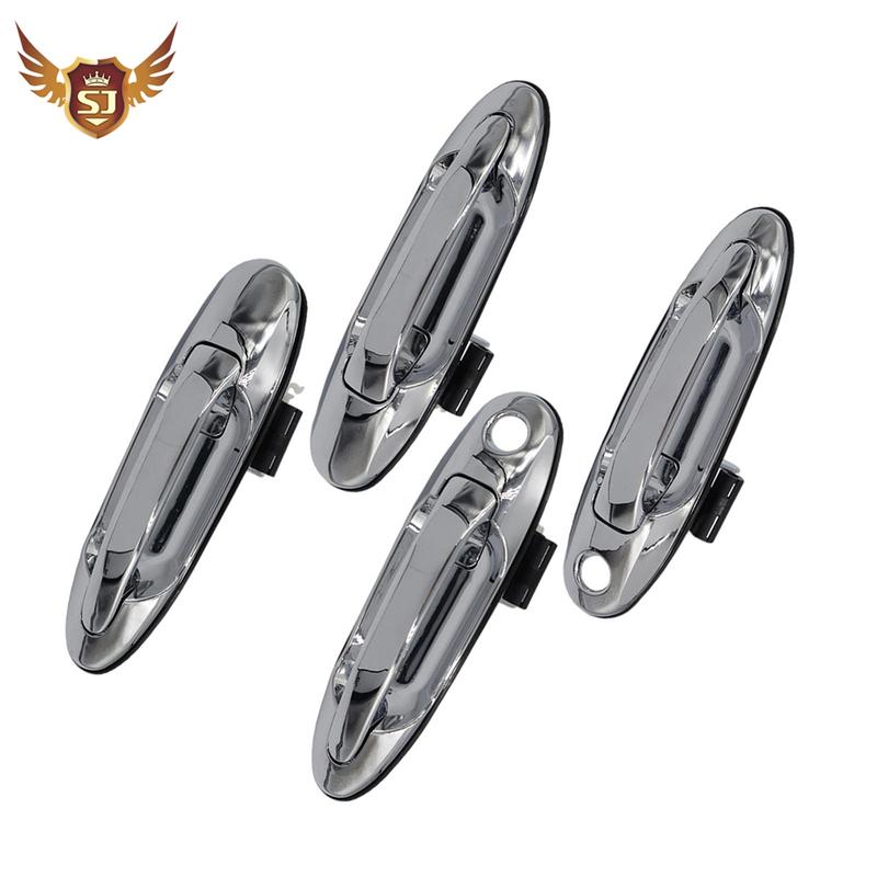 Exterior Door Handle for Toyota Land Cruiser LC100 Fj100 1997-2007, Accessories, Front and Rear, Left and Right silver