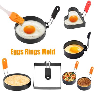 Stainless Steel Eggs Rings Mold Non-stick Pancake Omelette Mold For Egg Shaper Home Kitchen Accessories Breakfast Cooking Tools