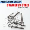 535-piece Hexagon Head Bolts, Nuts and Flat Washers Kit, M3/M4/M5/M6 Heavy Duty Stainless Steel Full Thread