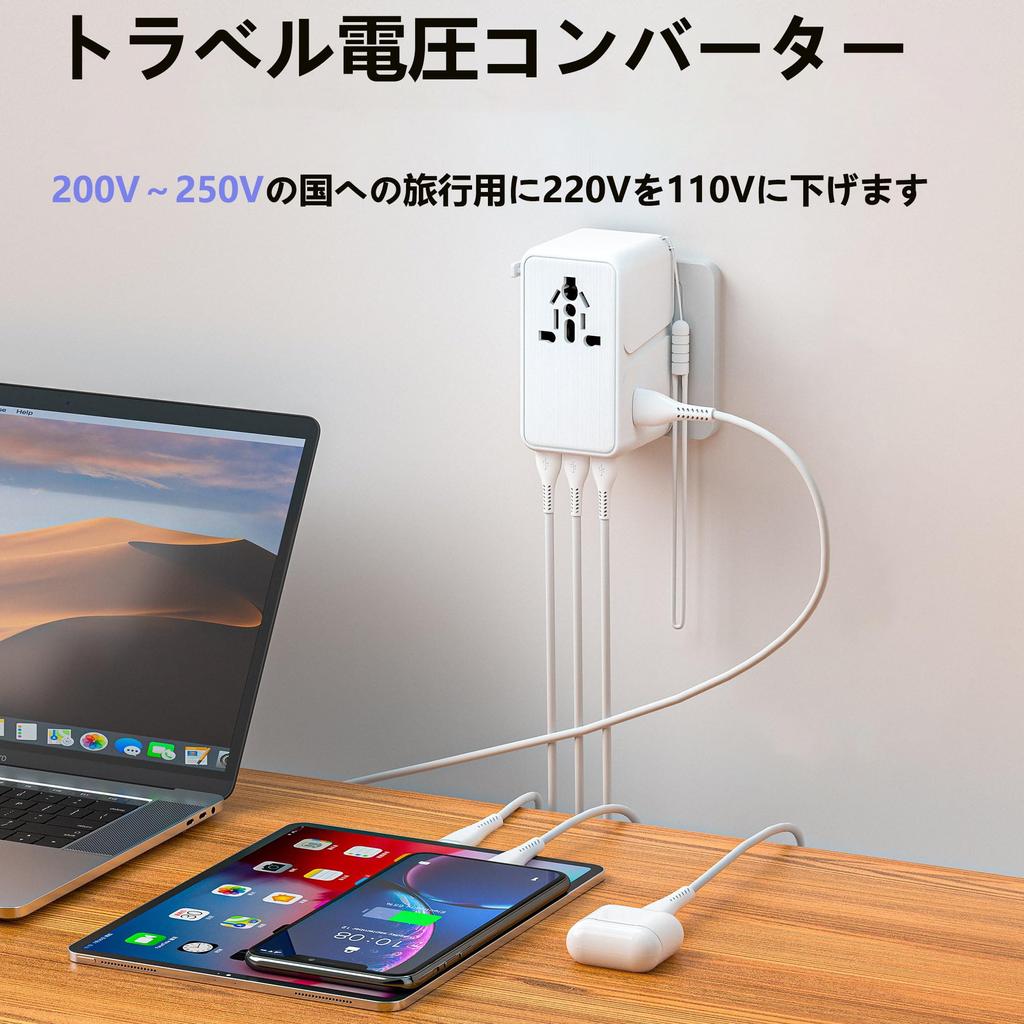 2000W 220V To 100V Transformer for Overseas Overseas Outlet Conversion Sine Wave 1 USB 3 Dryer for Overseas Maximum Compatible with 200 Countries