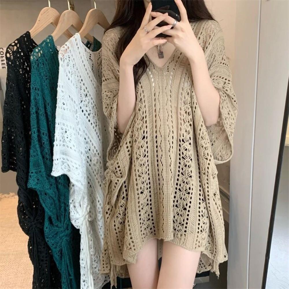 Knitted Swimsuit Cover Up Hollowed-out Swimwear Fashion Bathing Suit  Summer